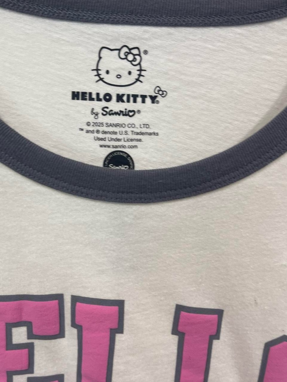 Hello Kitty Ringer Tee Size M - Picture 3 of 5